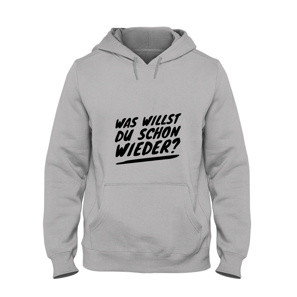 Hoodie Was willst du schon wieder? - Schwarzer - Kaffee