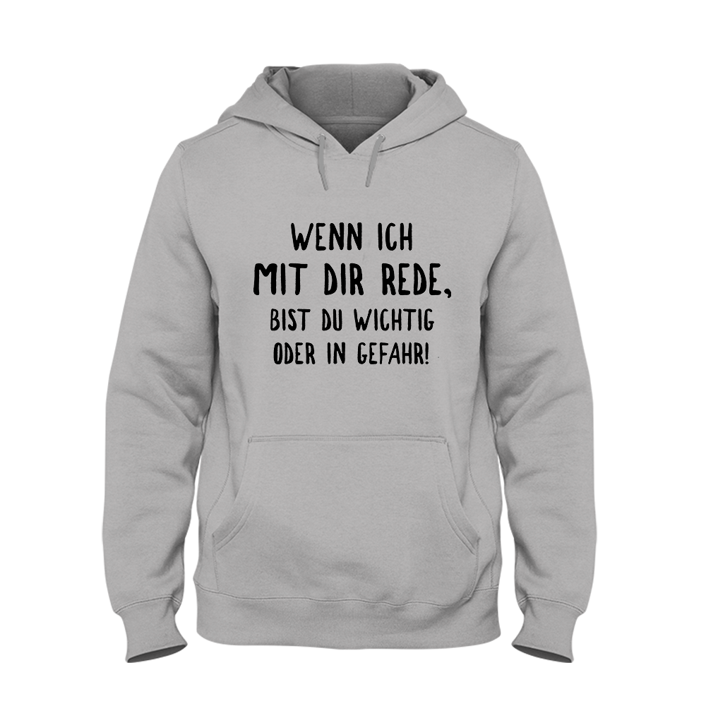 Hoodie Wichtig oder in Gefahr - Schwarzer - Kaffee