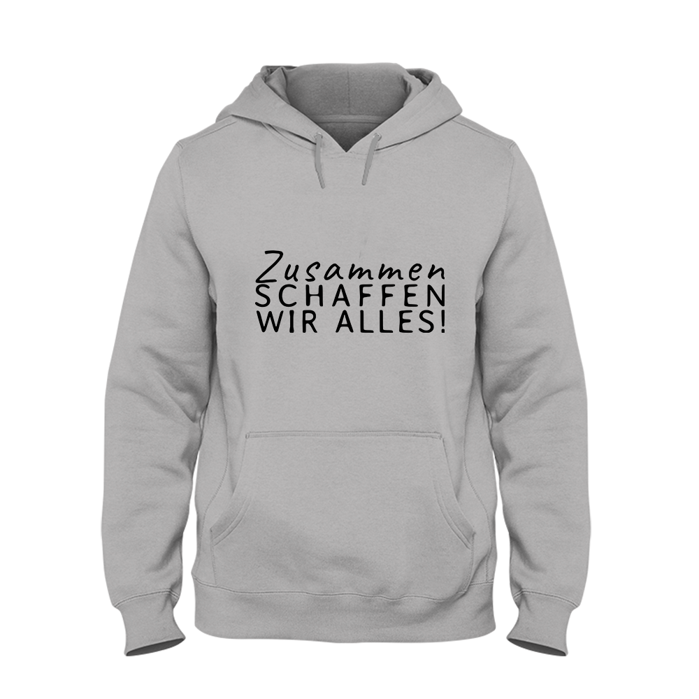 Hoodie Zusammen schaffen wir das - Schwarzer - Kaffee