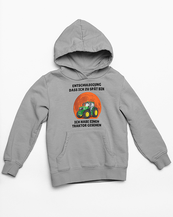 Kinder Hoodie Sweatshirt Entschuldigung Traktor - Schwarzer - Kaffee