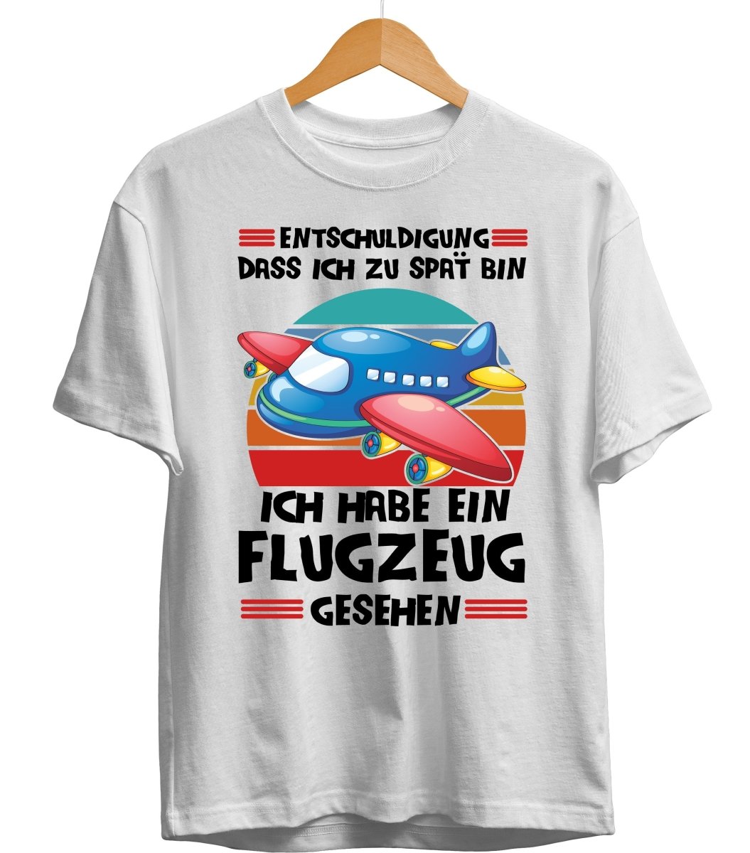 Kinder T-Shirt Flugzeug - Schwarzer - Kaffee
