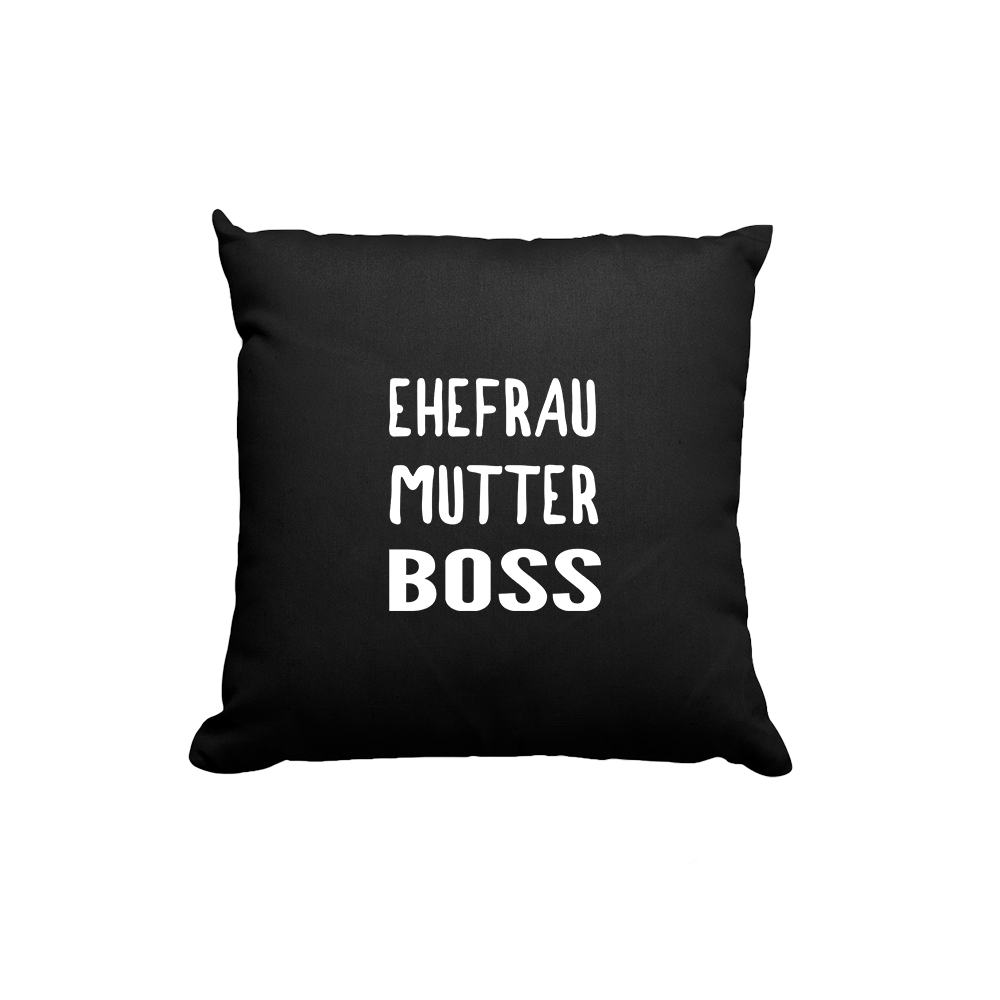 Kissen Ehefrau Mutter Boss - Schwarzer - Kaffee