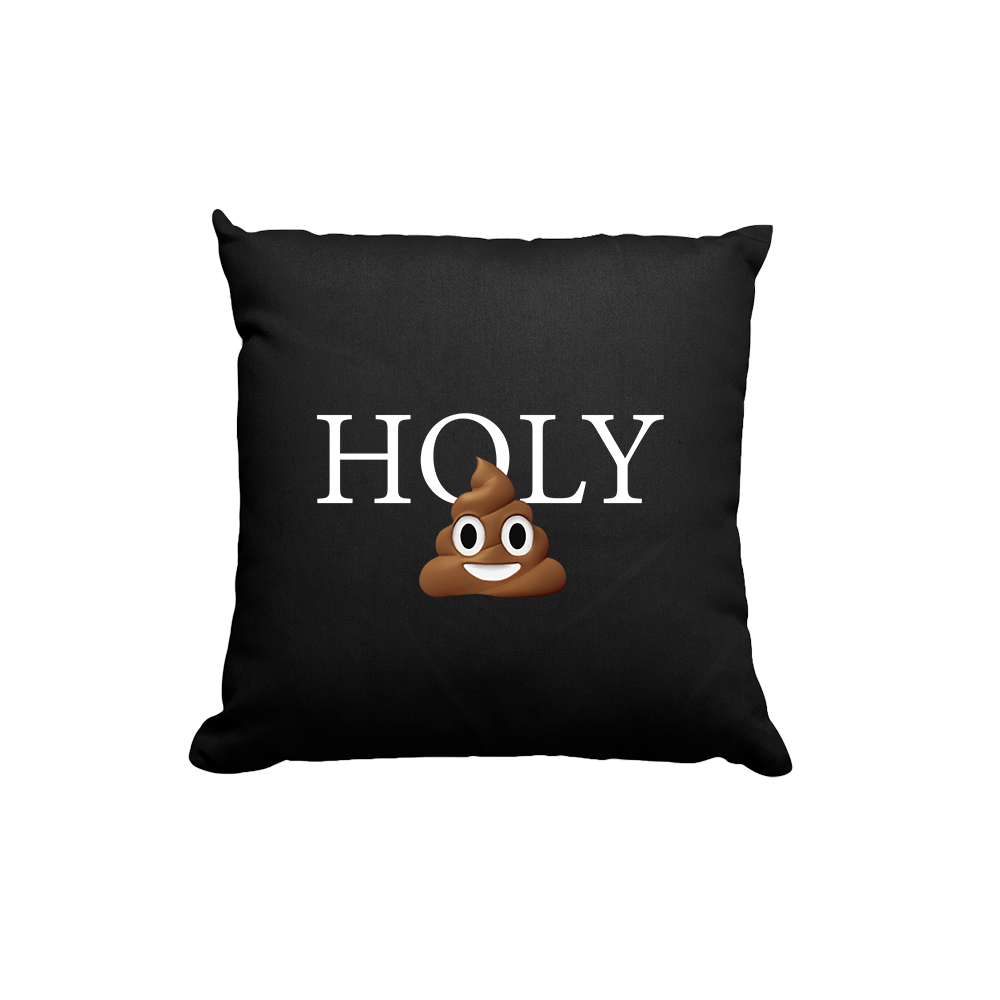 Kissen Holy Shit - Schwarzer - Kaffee