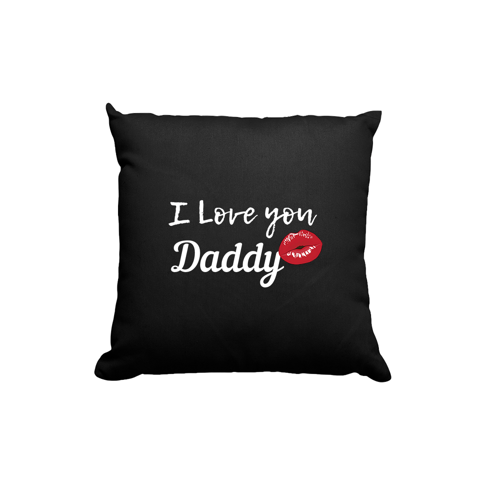 Kissen I love you Daddy - Schwarzer - Kaffee