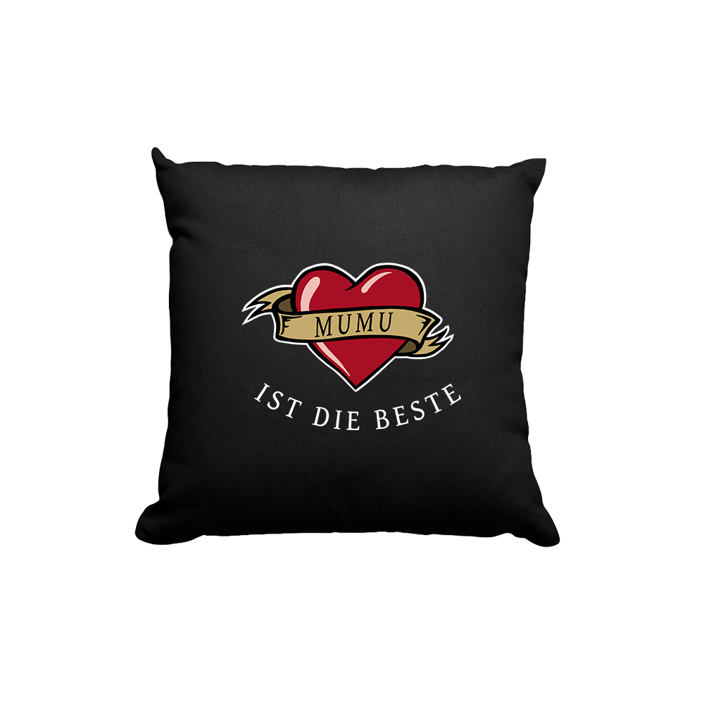 Kissen Mumu ist die Beste - Schwarzer - Kaffee