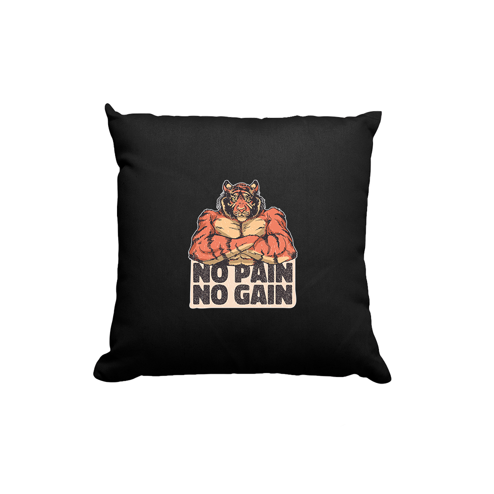 Kissen No Pain No Gain - Schwarzer - Kaffee