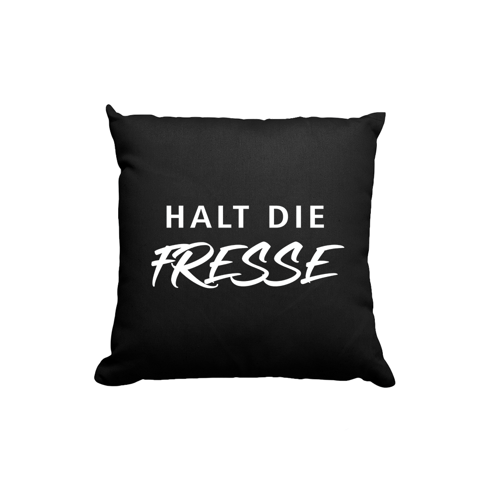 Kissen schwarz Fresse 40 x 40 cm mit Füllung - Schwarzer - Kaffee