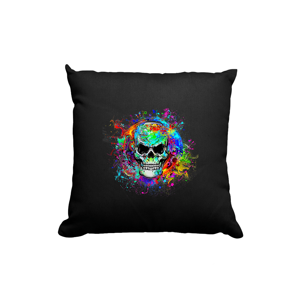 Kissen Totenkopf - Schwarzer - Kaffee