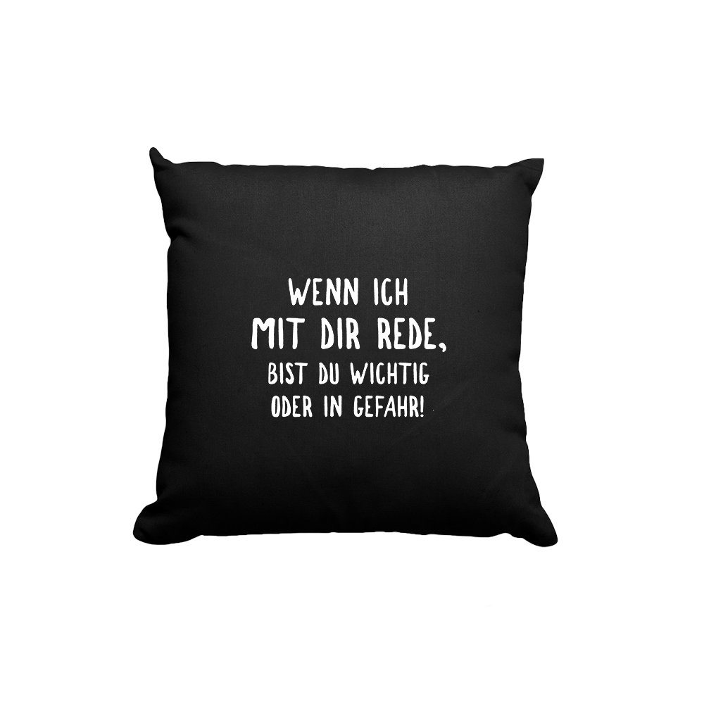 Kissen Wichtig oder in Gefahr - Schwarzer - Kaffee