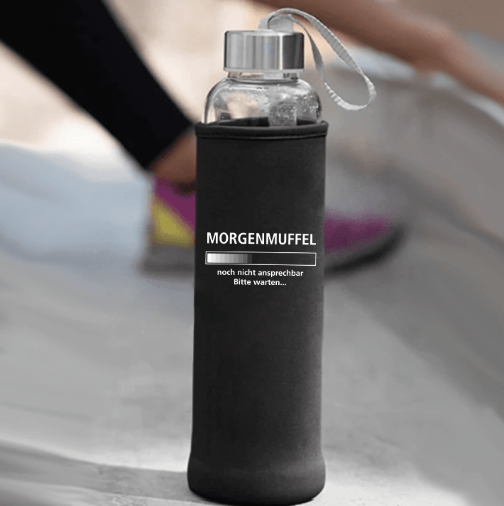 Morgenmuffel Trinkflasche 500ml - Schwarzer - Kaffee