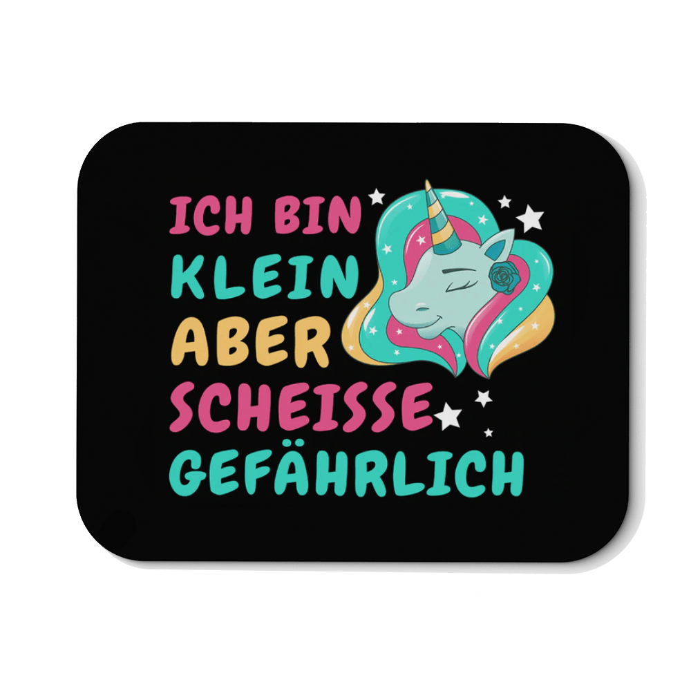 Mousepad Ich bin klein aber scheisse gefährlich - Schwarzer - Kaffee