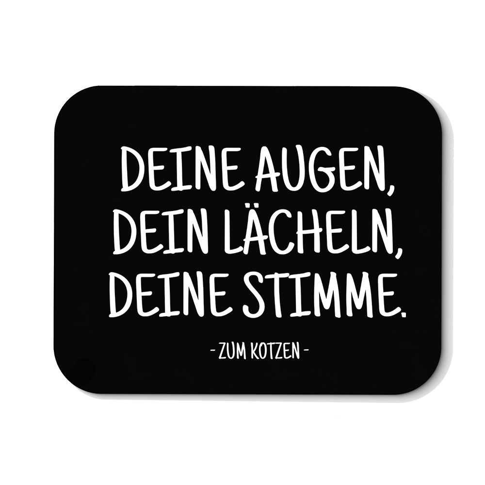 Mousepad Zum kotzen - Schwarzer - Kaffee