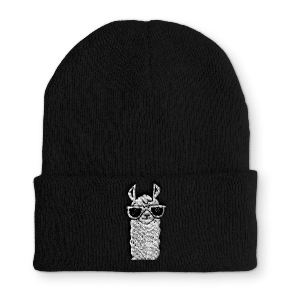 Mütze Cool Lama - Schwarzer - Kaffee