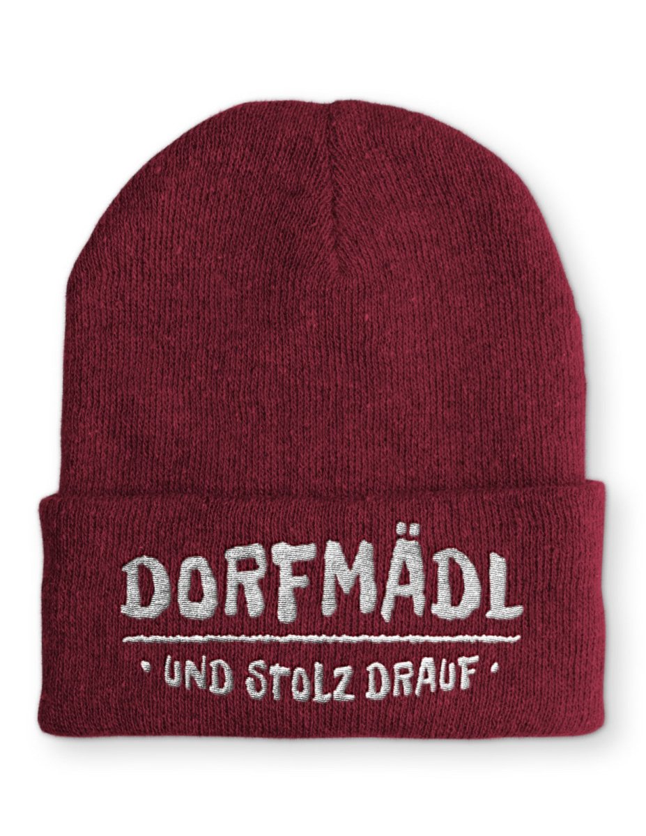 Mütze Dorfmädel und Stolz drauf - Schwarzer - Kaffee