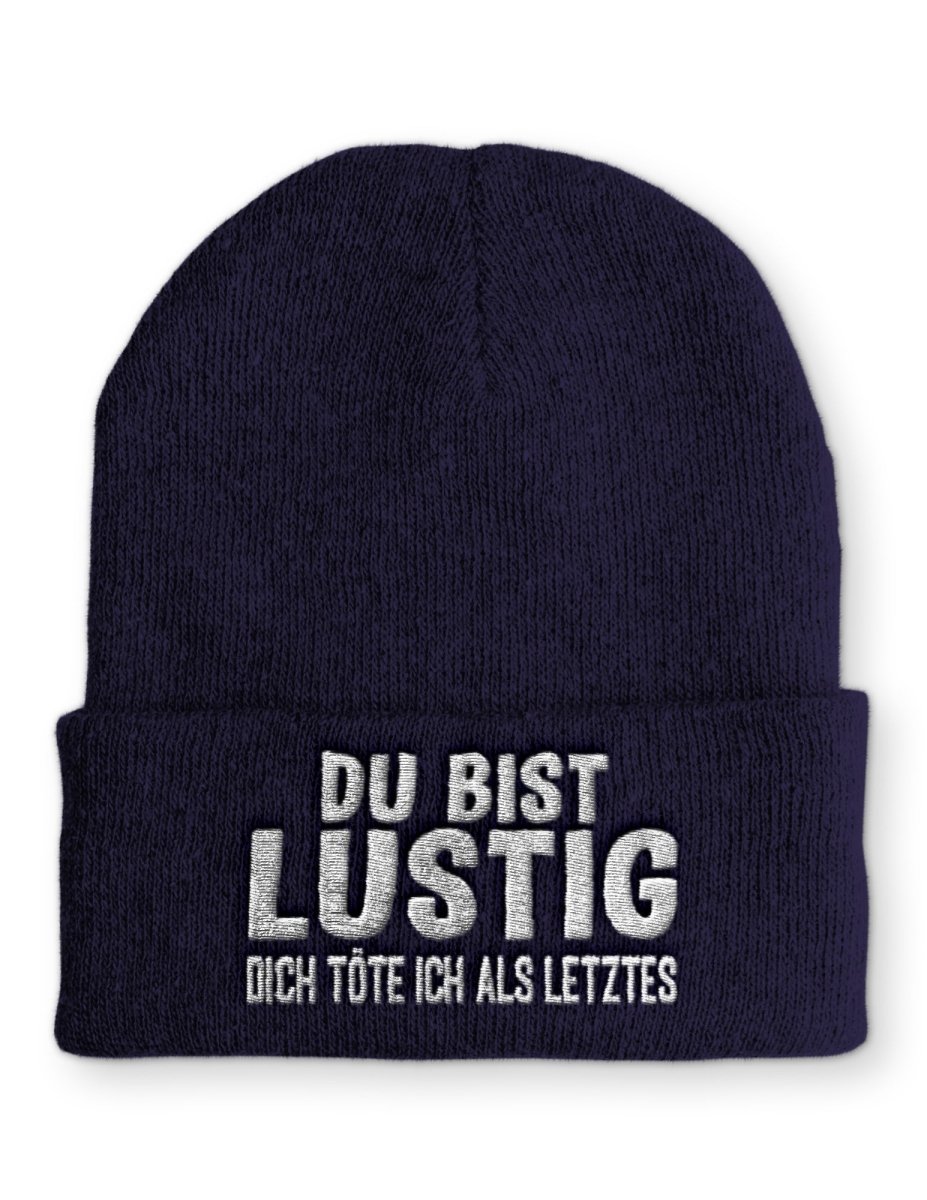 Mütze Du bist Lustig dich töte ich als letztes - Schwarzer - Kaffee