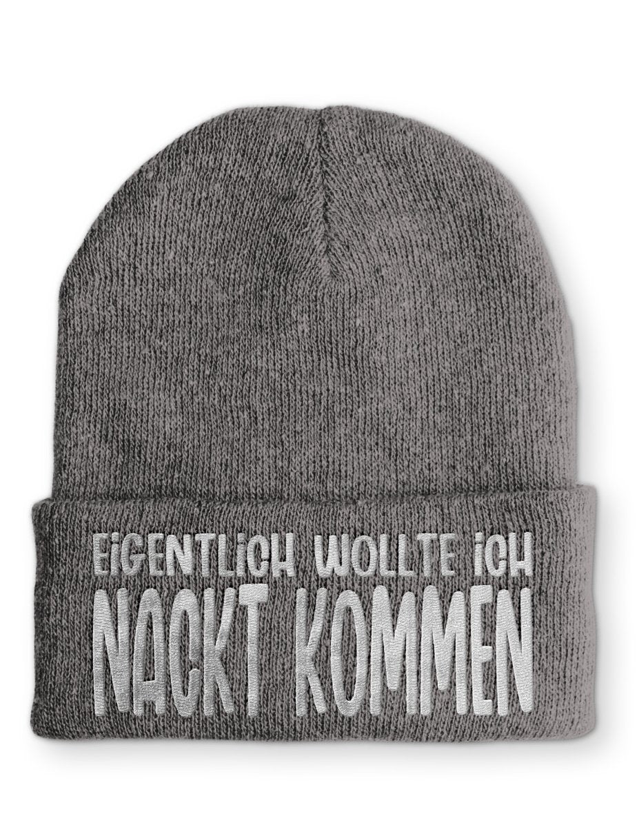 Mütze Eigentlich wollte ich Nackt kommen - Schwarzer - Kaffee