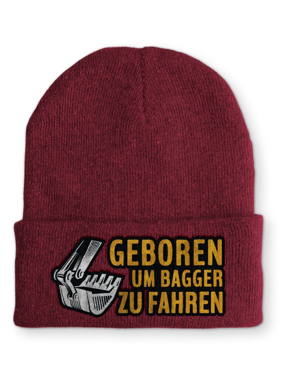 Mütze Geboren um Bagger zu fahren - Schwarzer - Kaffee