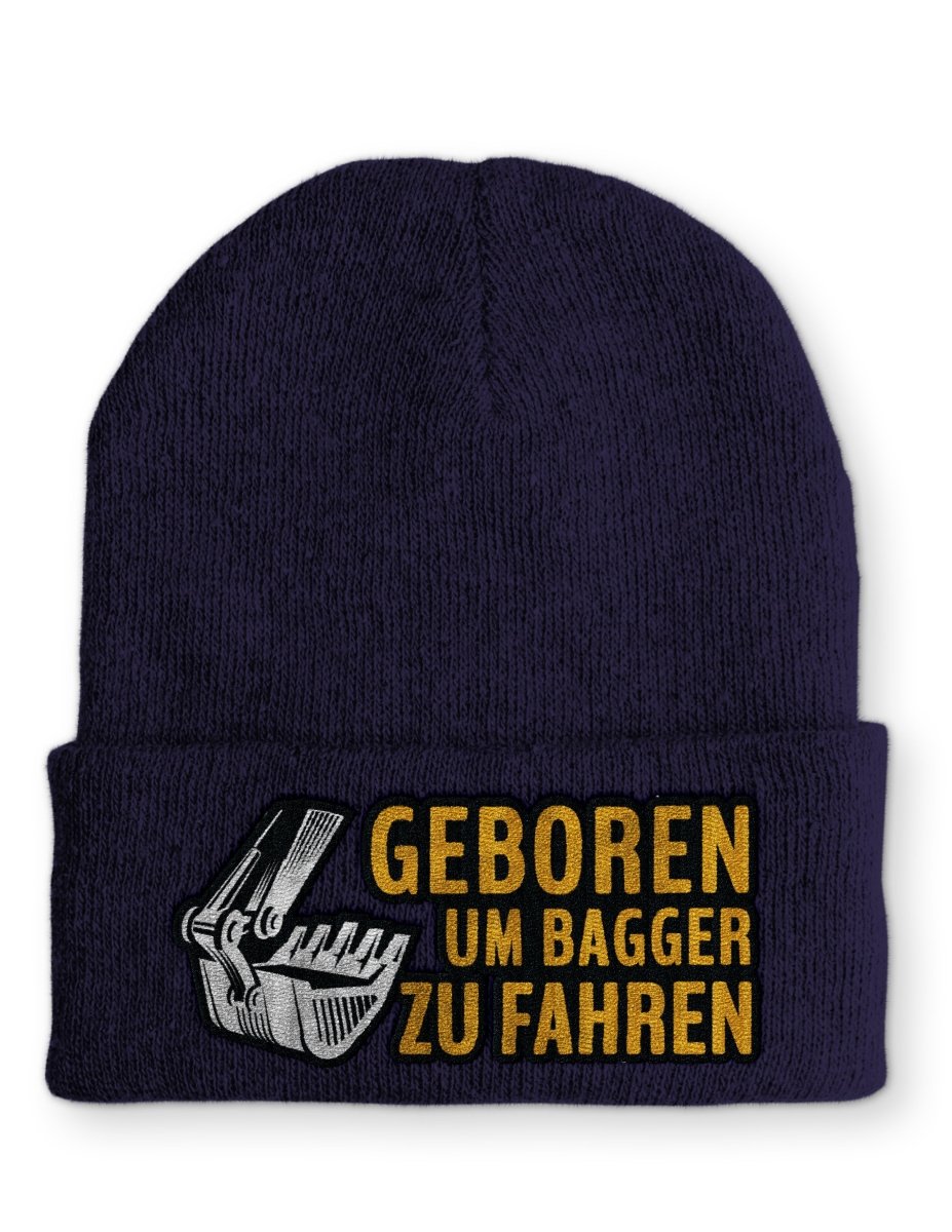 Mütze Geboren um Bagger zu fahren - Schwarzer - Kaffee