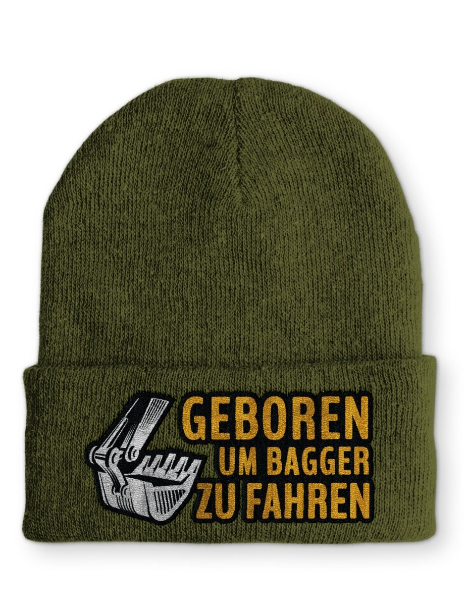 Mütze Geboren um Bagger zu fahren - Schwarzer - Kaffee