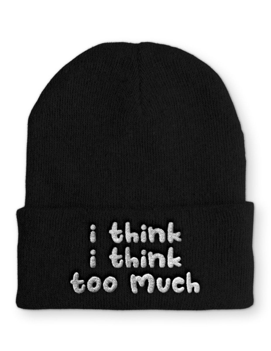 Mütze i think i think too much - Schwarzer - Kaffee