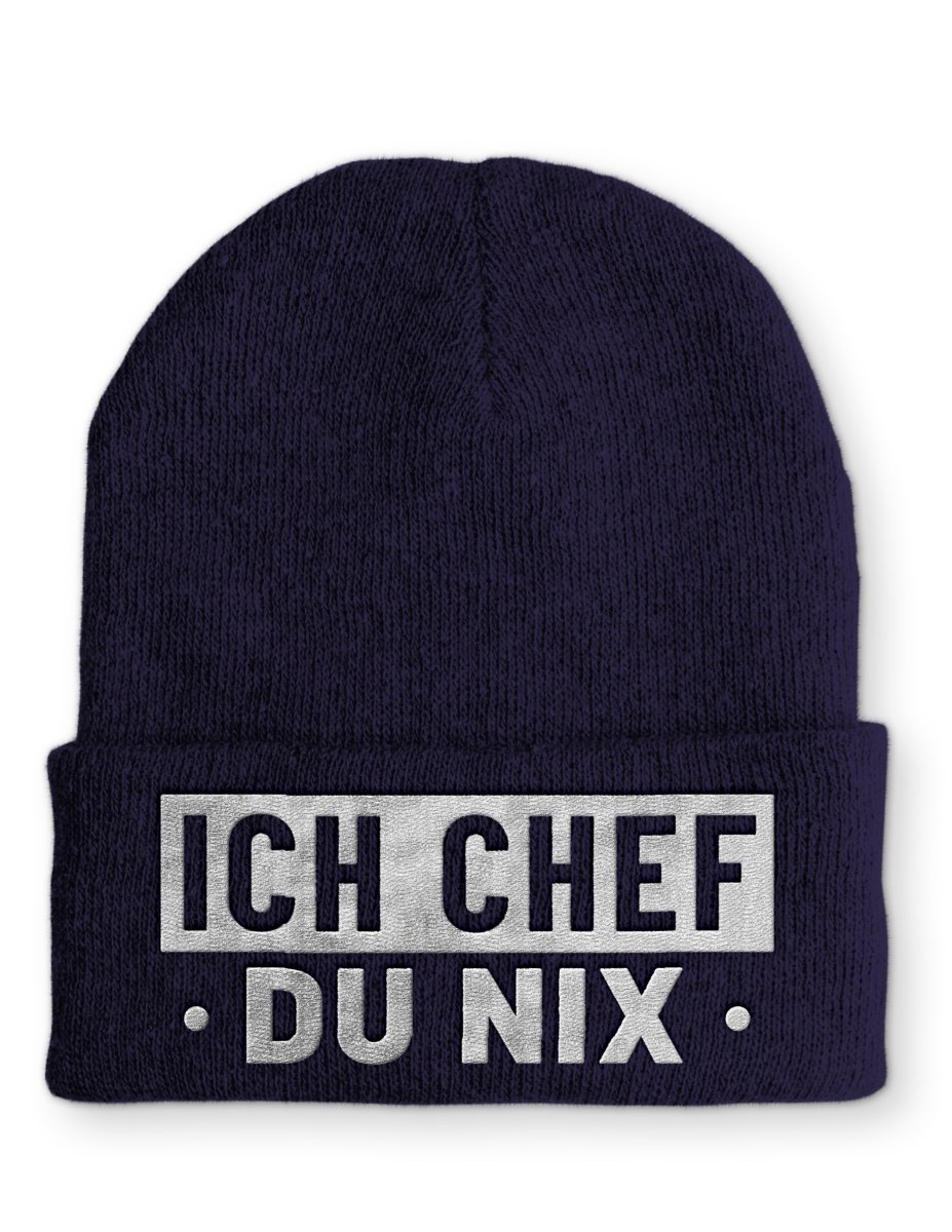 Mütze Ich Chef du nix - Schwarzer - Kaffee