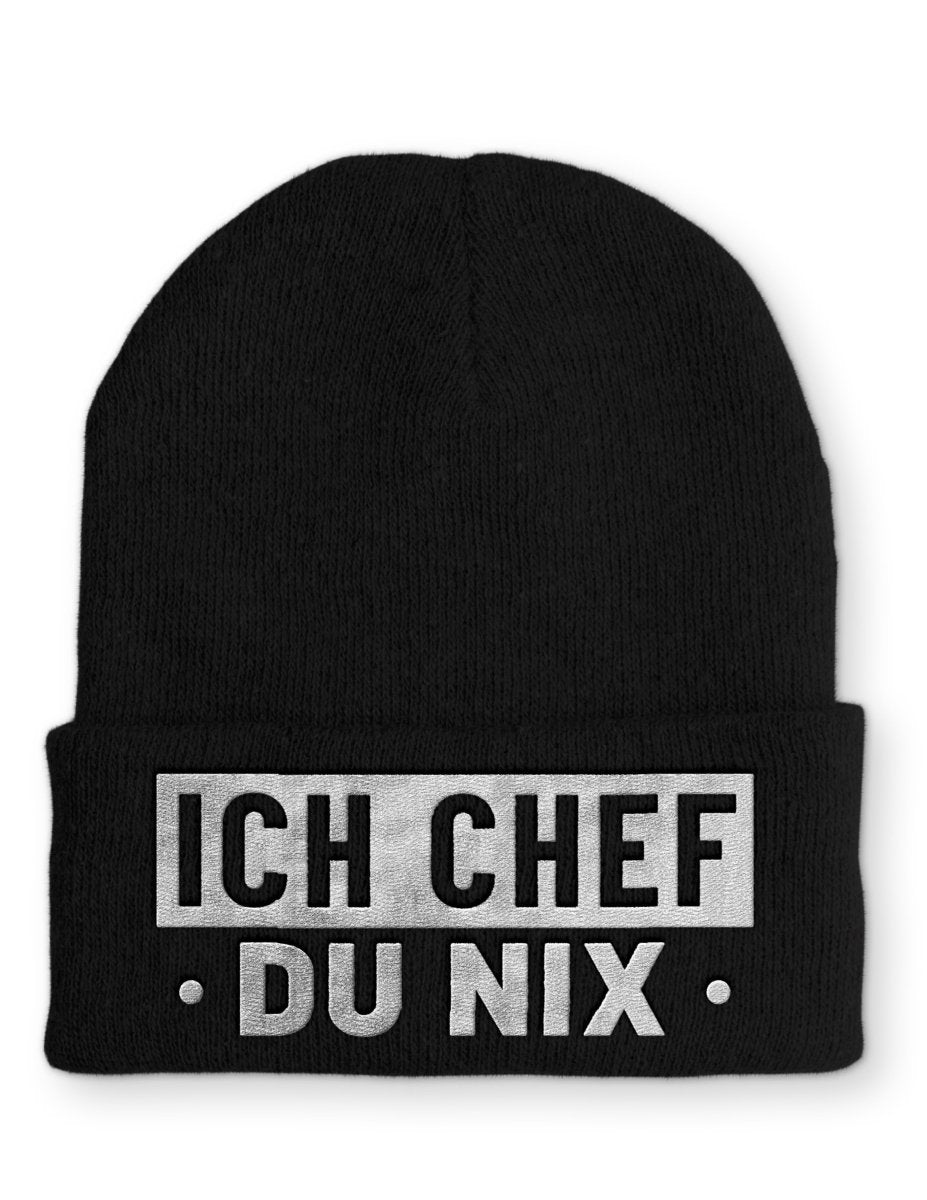 Mütze Ich Chef du nix - Schwarzer - Kaffee
