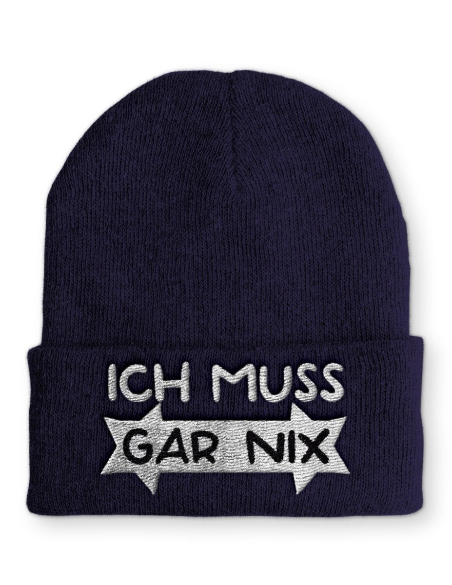 Mütze Ich muss gar nix - Schwarzer - Kaffee