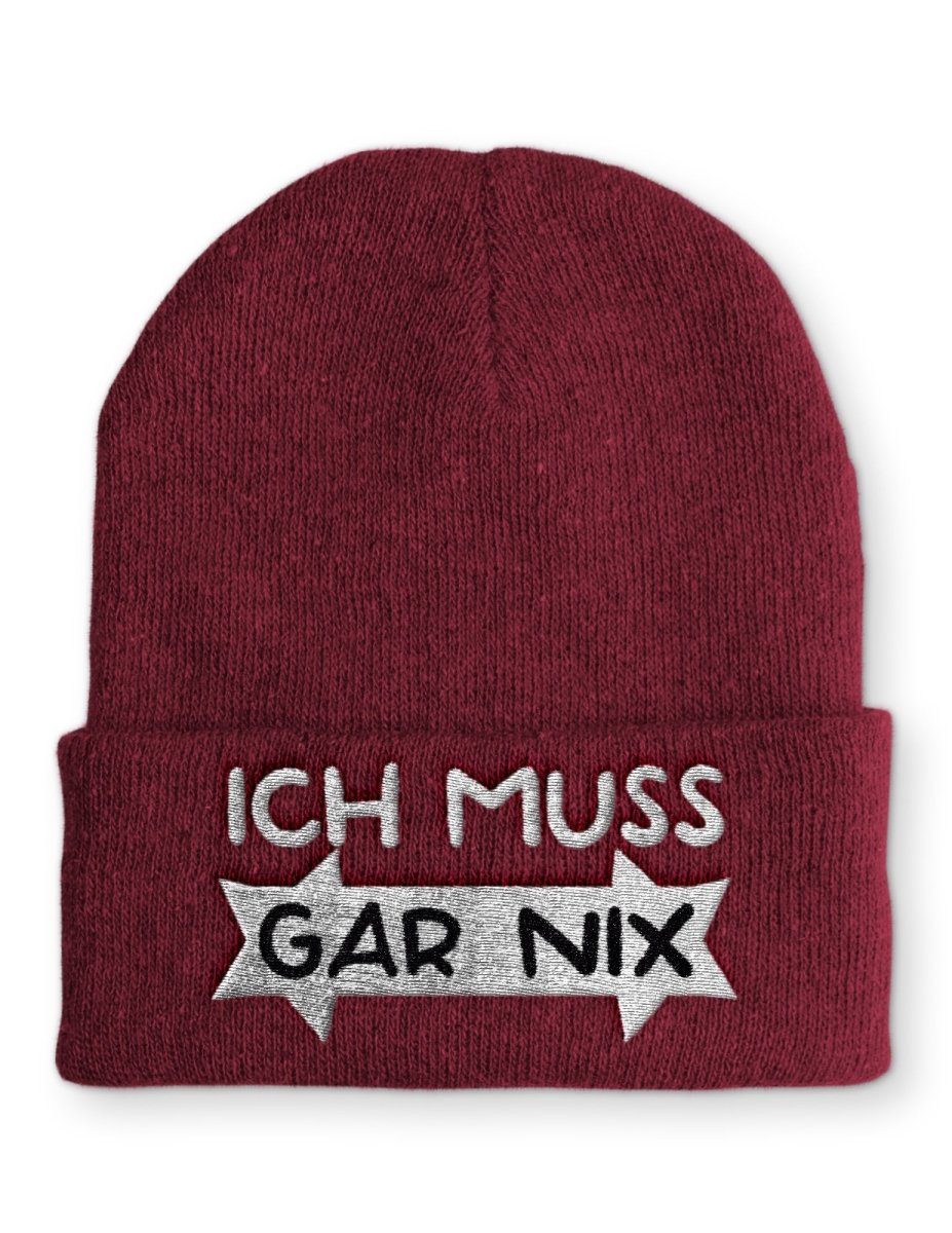 Mütze Ich muss gar nix - Schwarzer - Kaffee