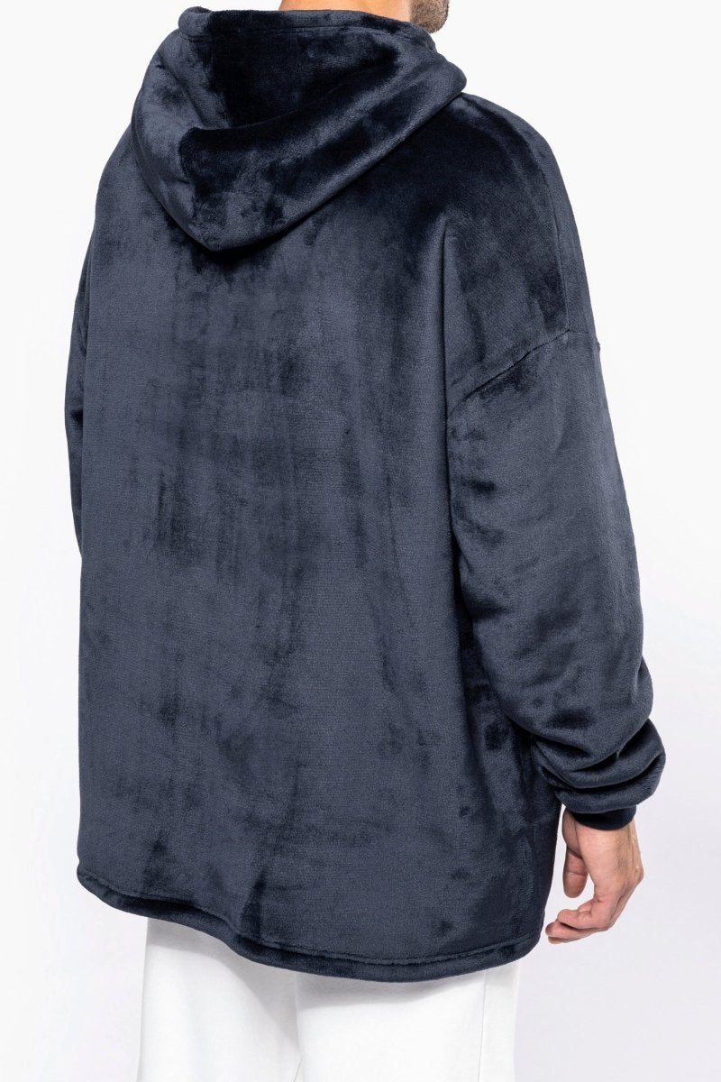 Poncho Decke Hooded - Schwarzer - Kaffee