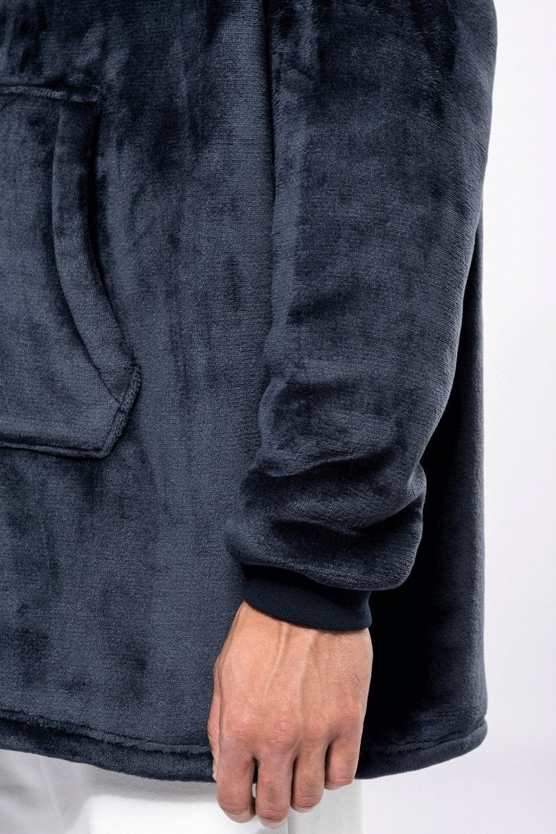 Poncho Decke Hooded - Schwarzer - Kaffee