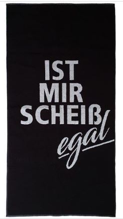 STRANDTUCH SCHWARZ Ist mir Scheiss egal - Schwarzer - Kaffee