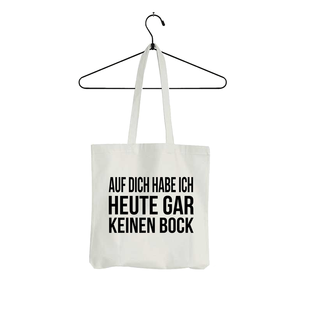 Tasche Auf dich habe ich gar keinen Bock - Schwarzer - Kaffee
