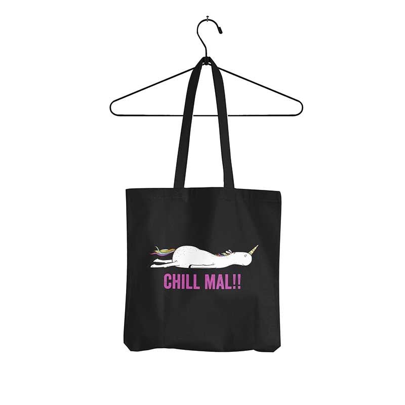 Tasche Chill mal - Schwarzer - Kaffee