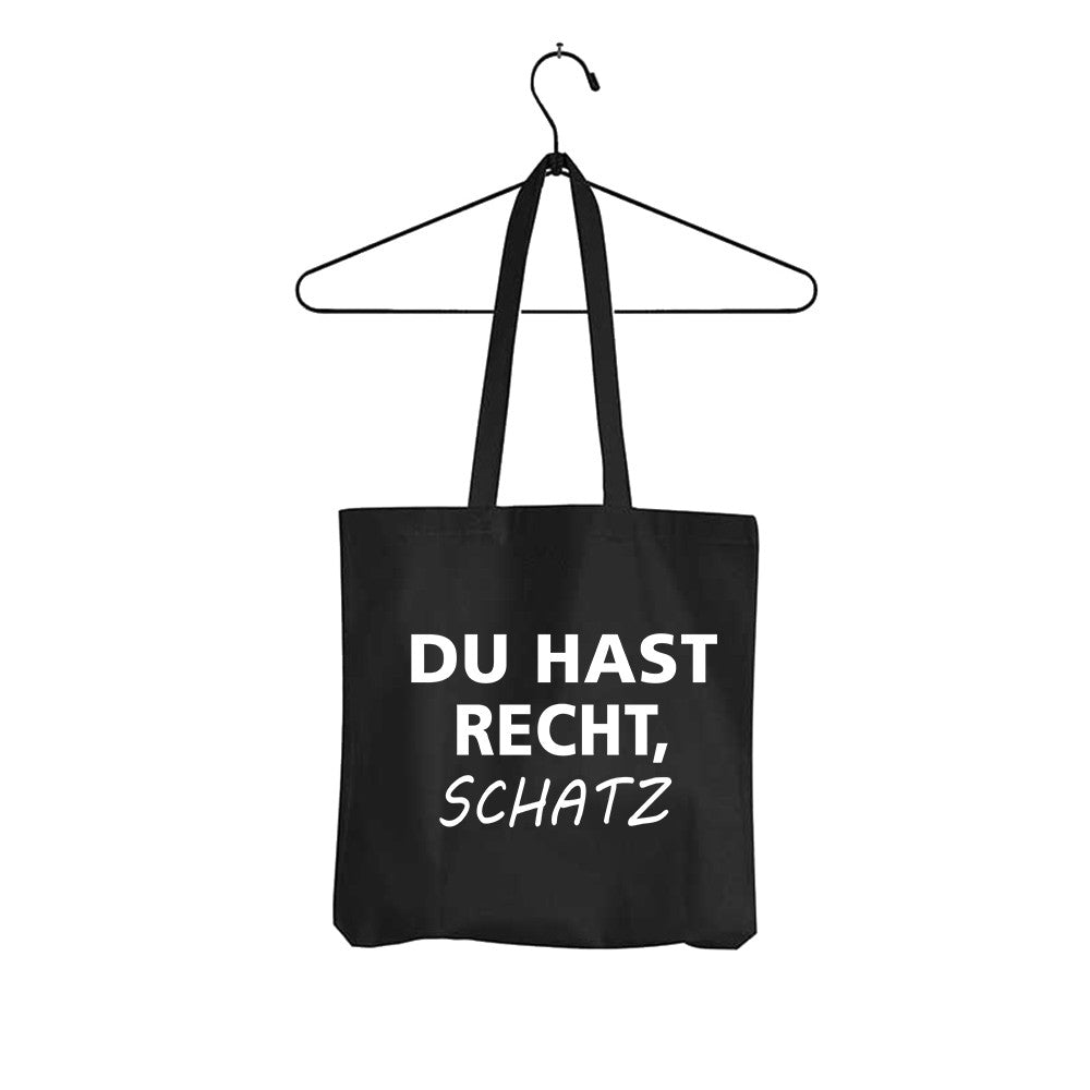 Tasche Du hast Recht Schatz - Schwarzer - Kaffee