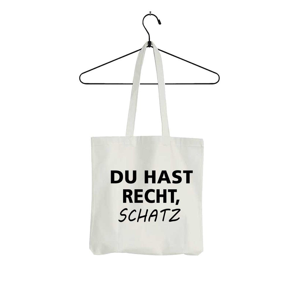 Tasche Du hast Recht Schatz - Schwarzer - Kaffee