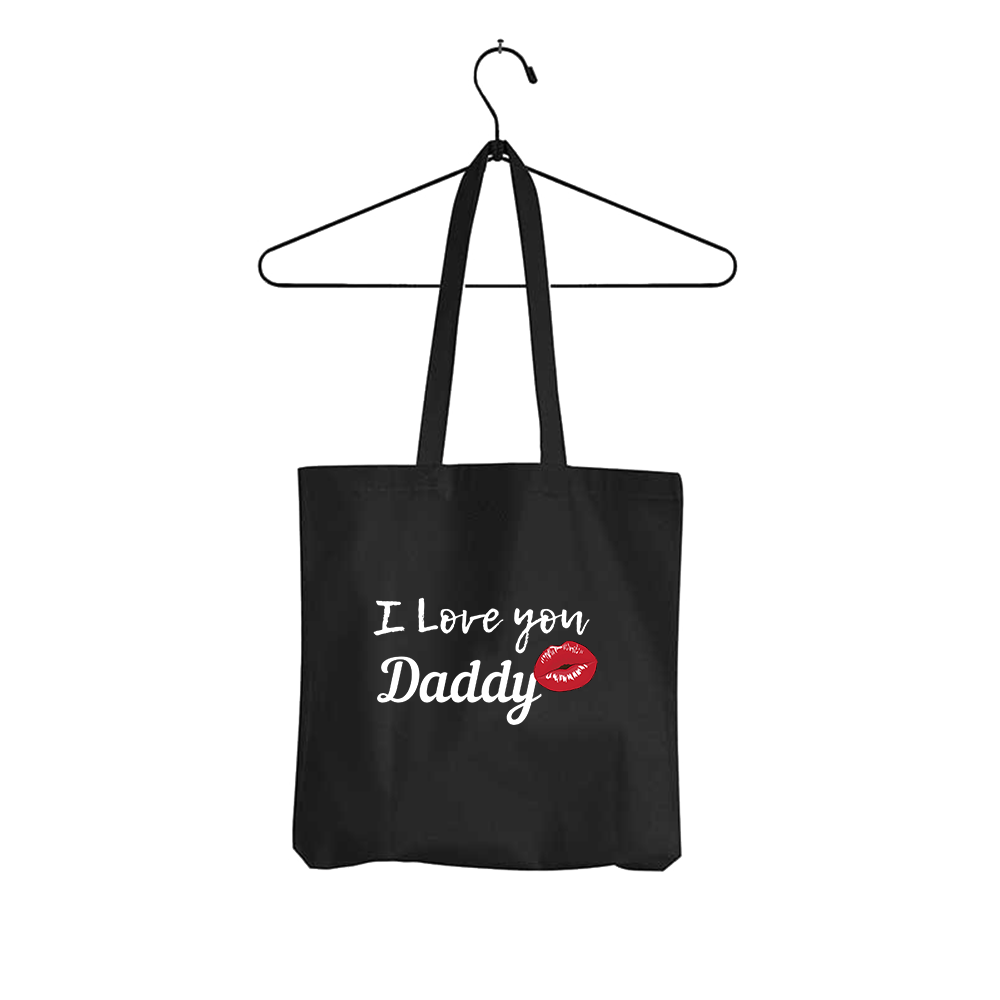 Tasche I love you Daddy - Schwarzer - Kaffee