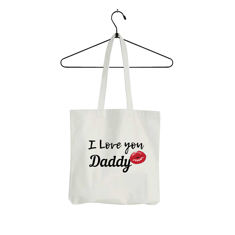 Tasche I love you Daddy - Schwarzer - Kaffee