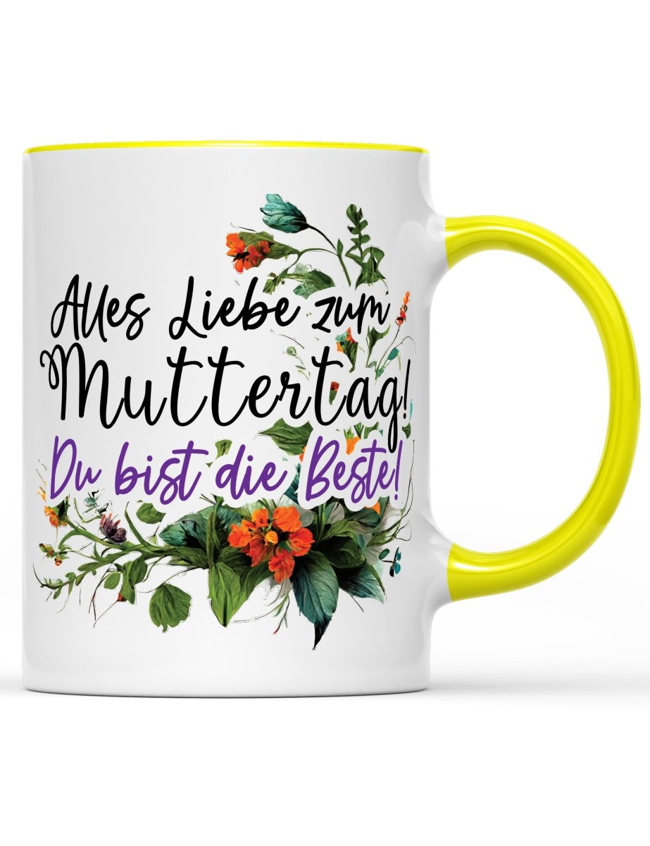 Tasse Alles Liebe zum Muttertag! Du bist die Beste! Muttertag Special - Schwarzer - Kaffee