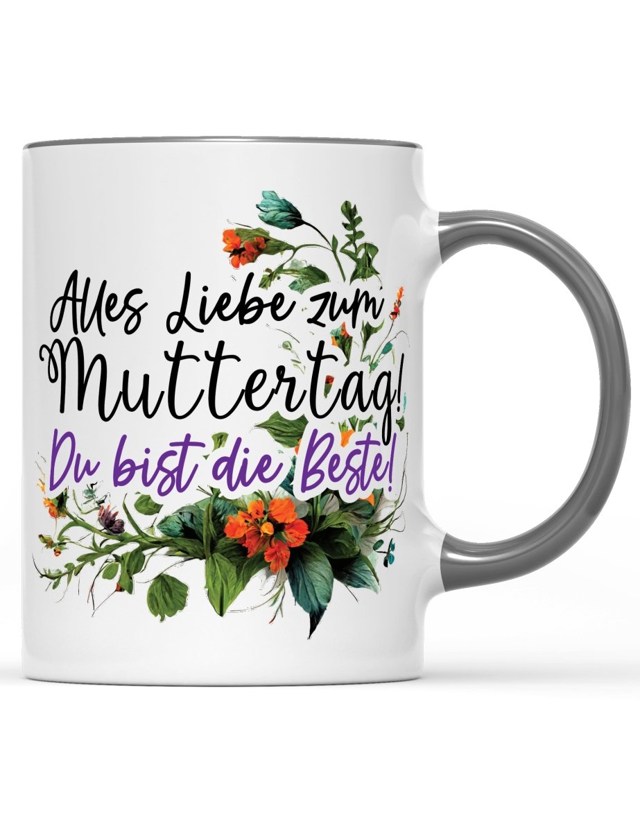 Tasse Alles Liebe zum Muttertag! Du bist die Beste! Muttertag Special - Schwarzer - Kaffee