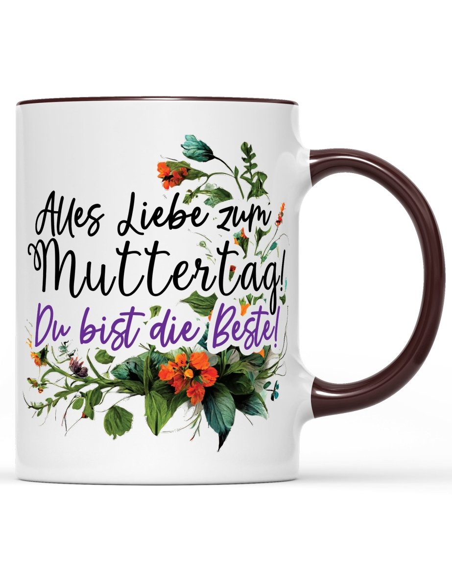 Tasse Alles Liebe zum Muttertag! Du bist die Beste! Muttertag Special - Schwarzer - Kaffee