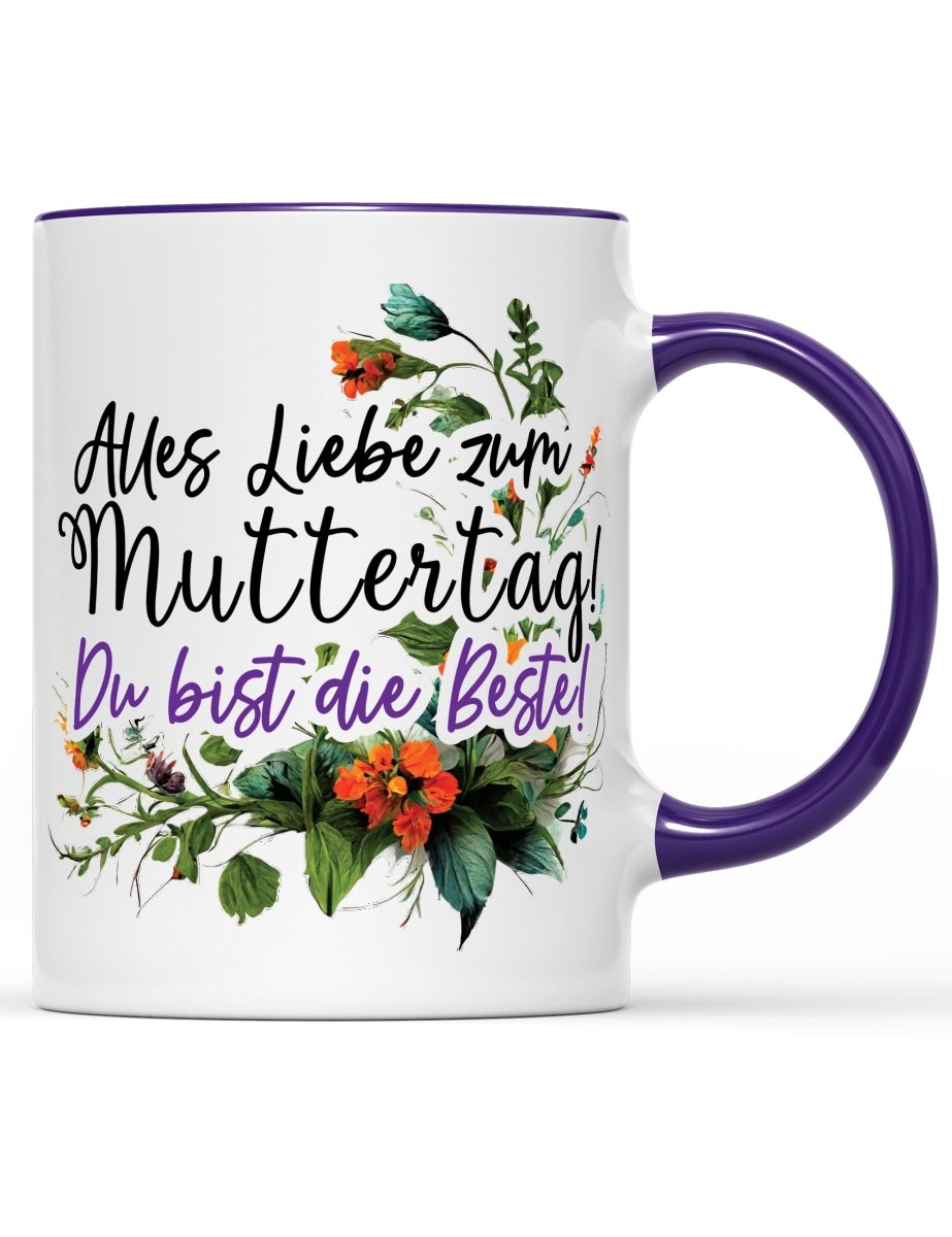 Tasse Alles Liebe zum Muttertag! Du bist die Beste! Muttertag Special - Schwarzer - Kaffee