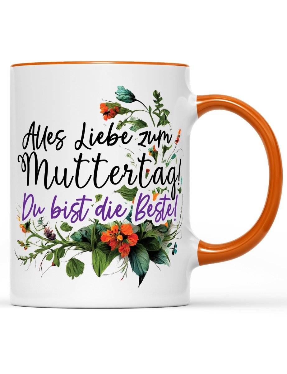 Tasse Alles Liebe zum Muttertag! Du bist die Beste! Muttertag Special - Schwarzer - Kaffee