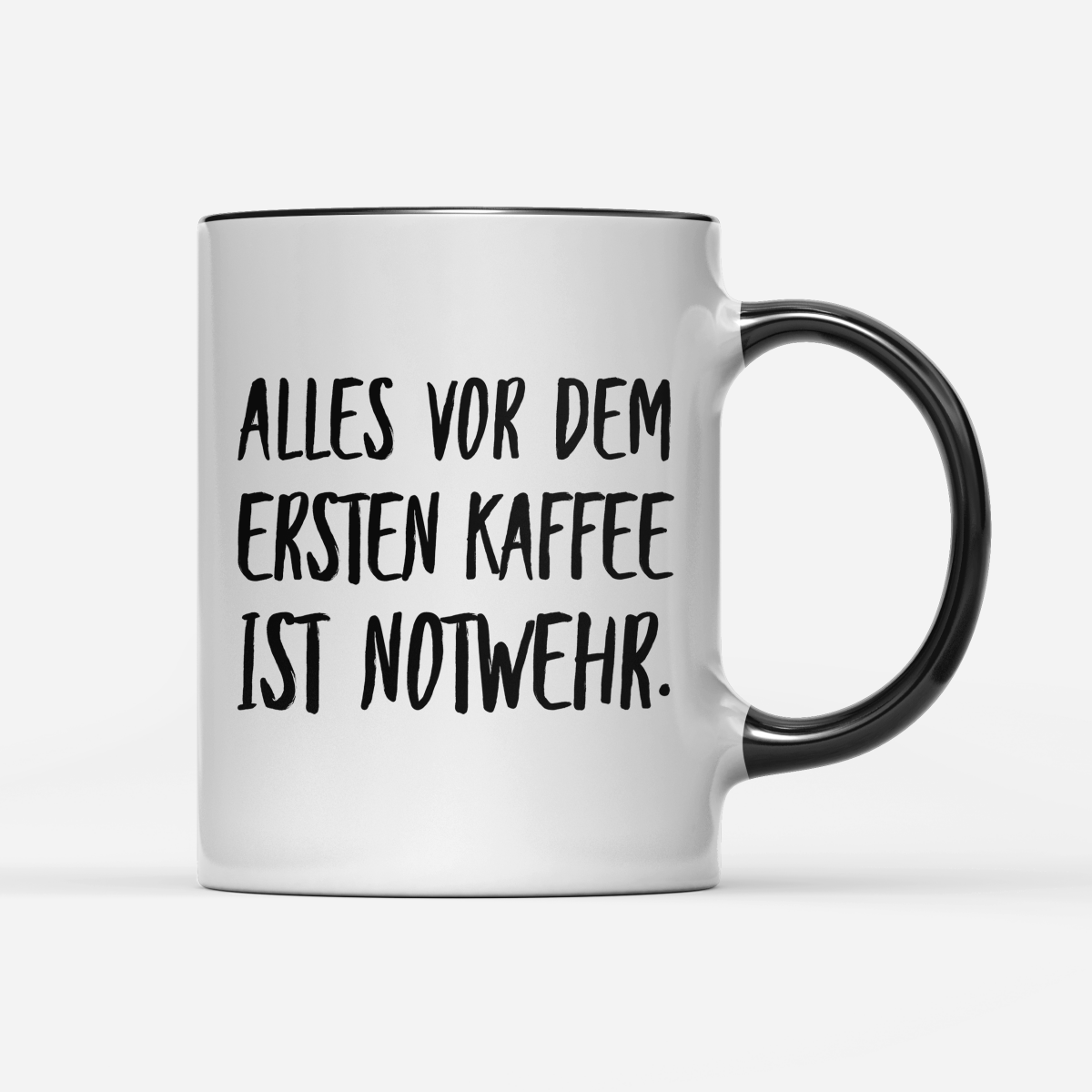 Tasse Alles vor dem ersten Kaffee ist Notwehr - Schwarzer - Kaffee