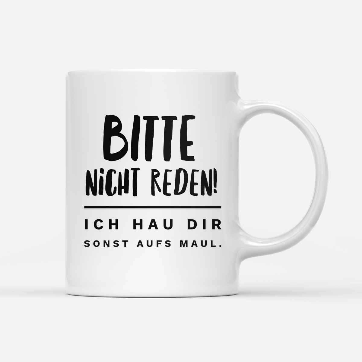 Tasse Bitte nicht reden - Schwarzer - Kaffee