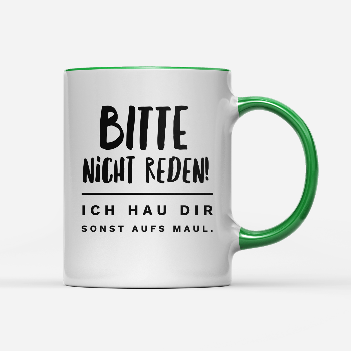 Tasse Bitte nicht reden - Schwarzer - Kaffee