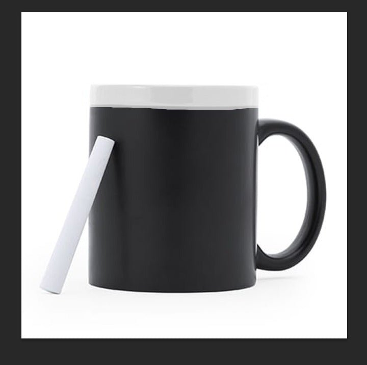 Tasse Black Edition mit Kreide zum selbst beschreiben / malen - Schwarzer - Kaffee