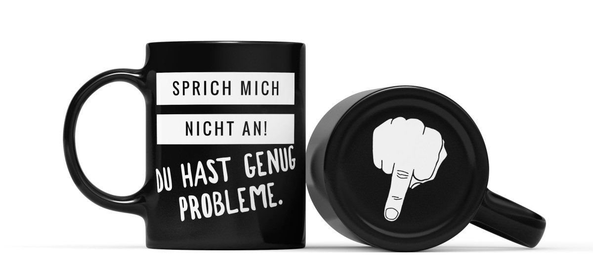 Tasse Black Edition Sprich mich nicht an! - Schwarzer - Kaffee