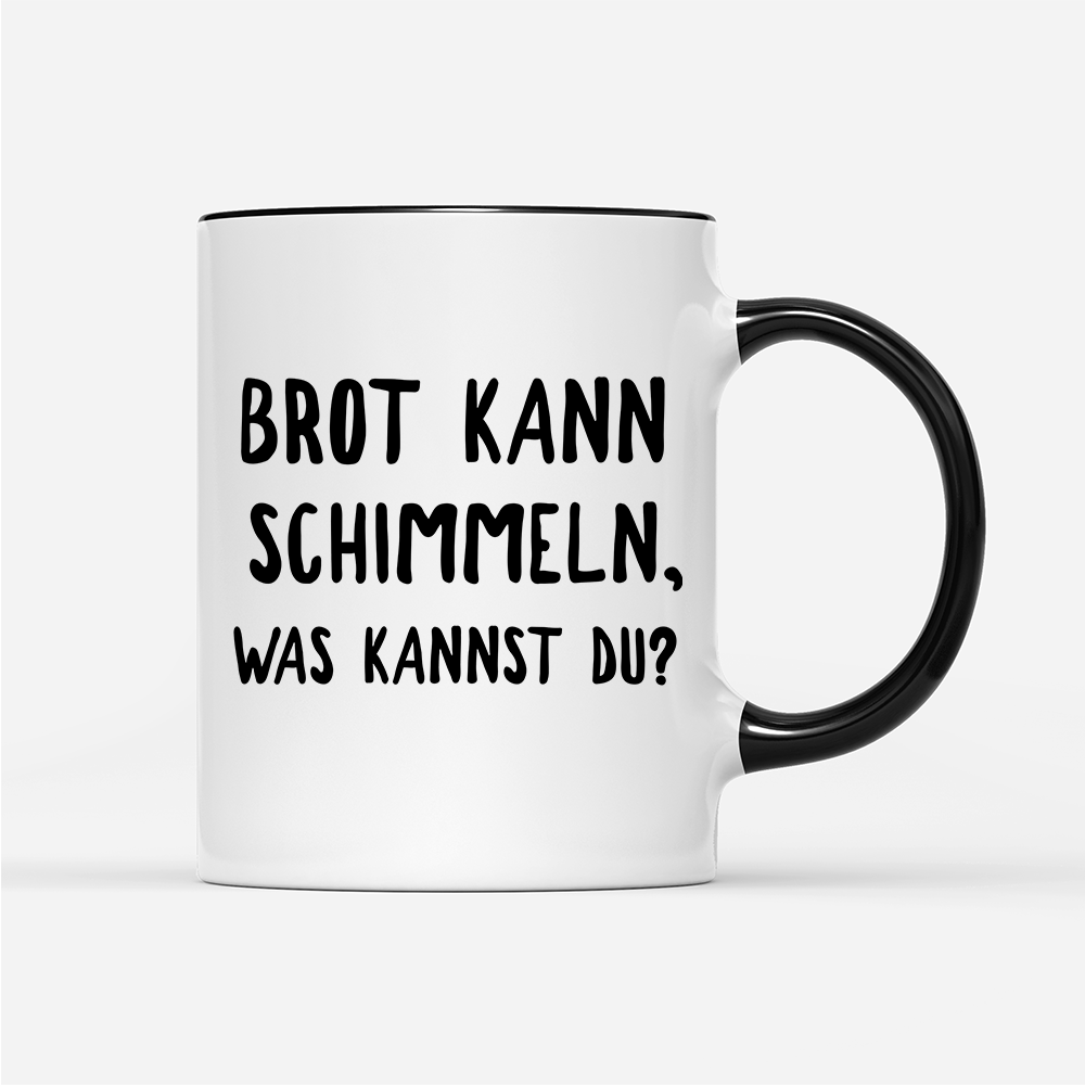 Tasse Brot kann schimmeln - Schwarzer - Kaffee