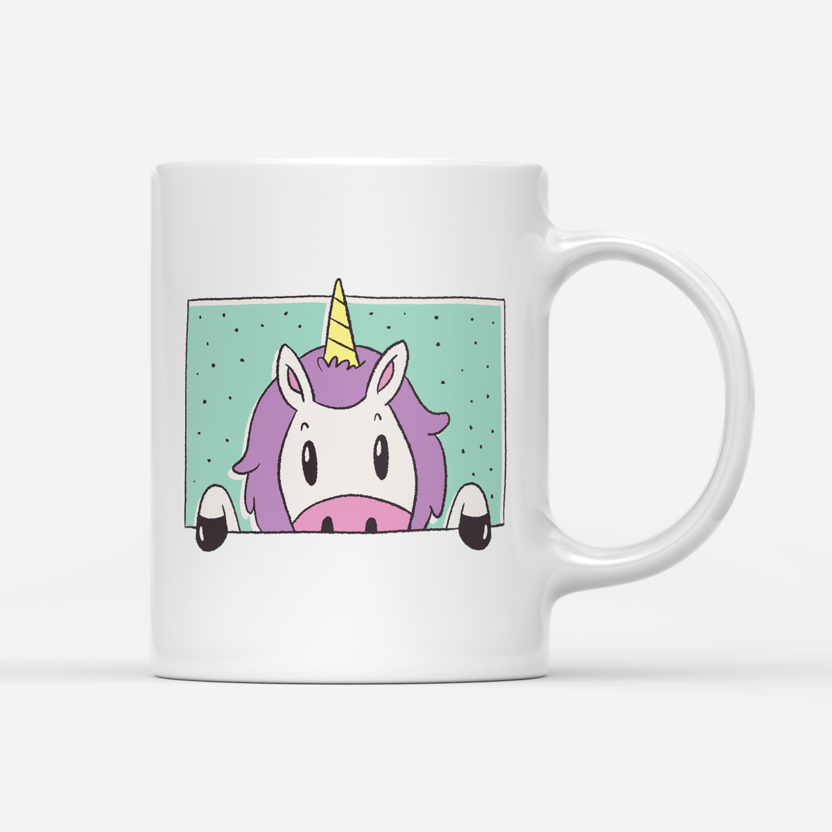 Tasse Einhorn am Fenster - Schwarzer - Kaffee