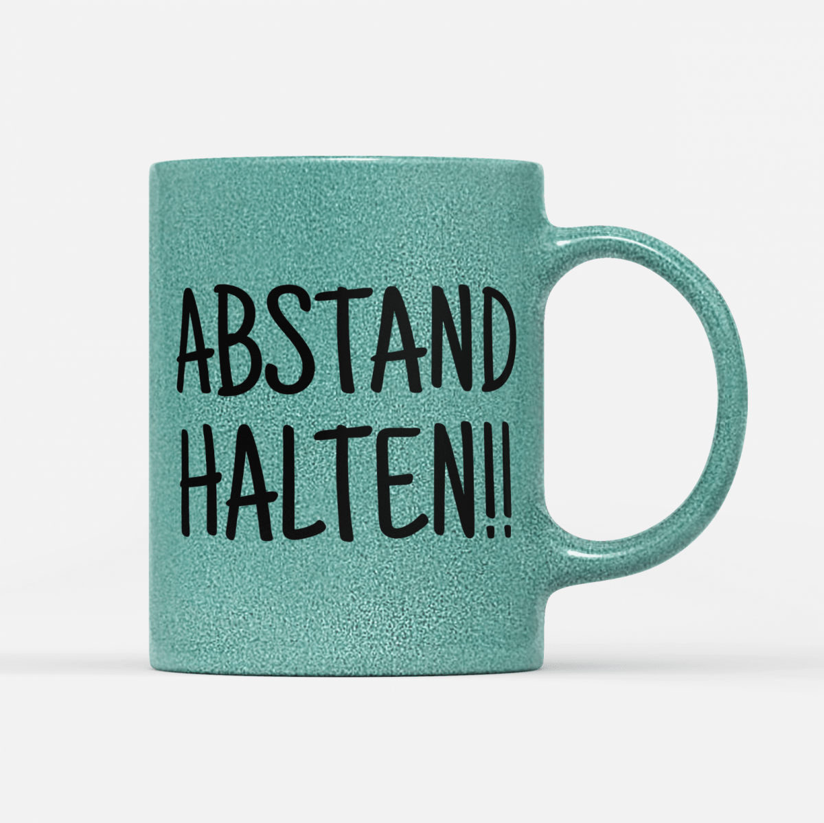 Tasse Glitzer Edition Abstand halten - Schwarzer - Kaffee